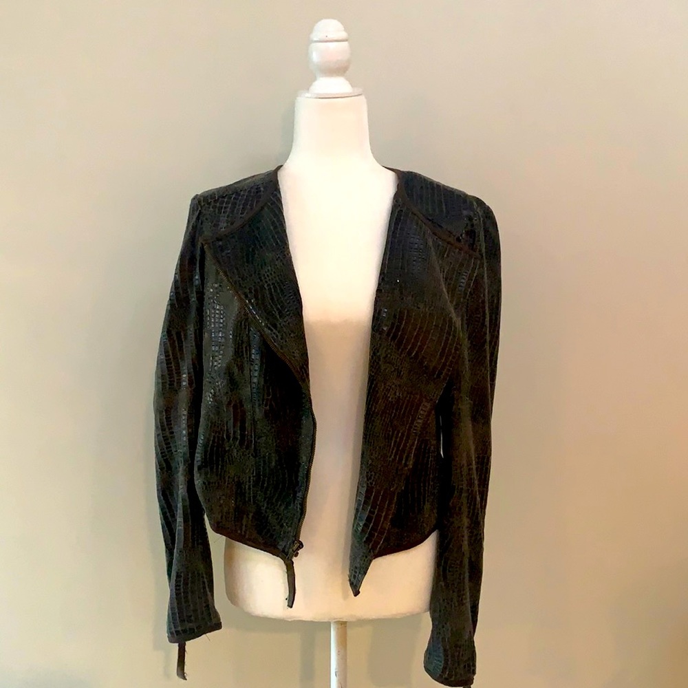 Faux Leather jacket - reptile texture